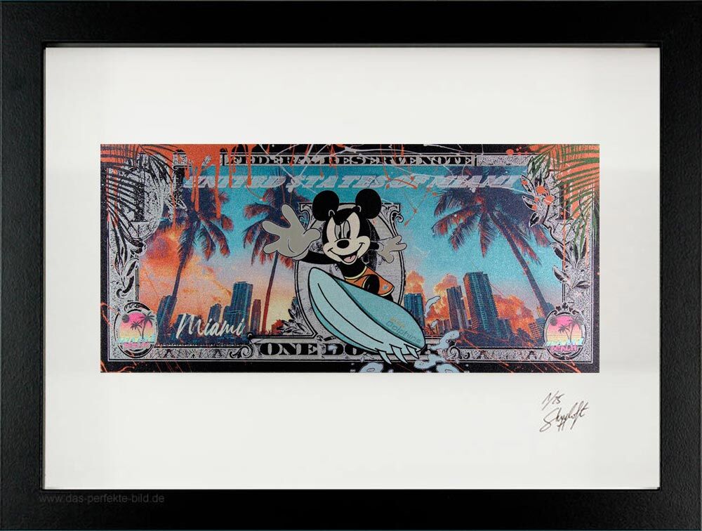 SKYYLOFT Bilder - MIAMI BEACH 2.0 Dollar - Bild mit Museumsglas und Bilderrahmen     SKYYLOFT Bilder - MIAMI BEACH 2.0 Dollar - Bild mit Museumsglas und Bilderrahmen
