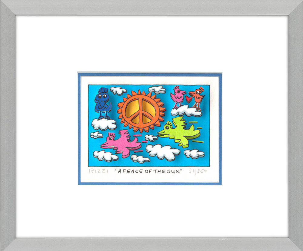 james-rizzi-a-peace-of-the-sun-blaues-PP-alurahmen