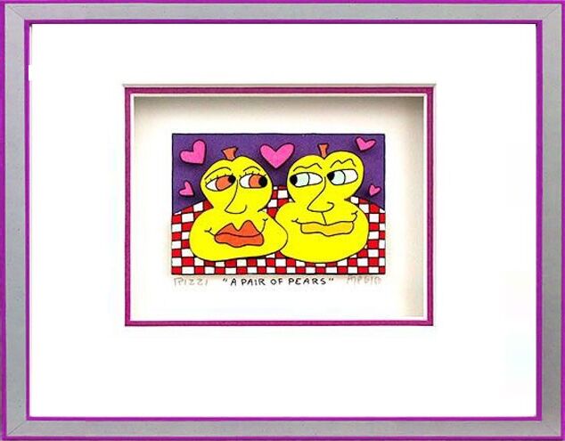 james-rizzi-a-pair-of-pears-gerahmt-kunst-3d