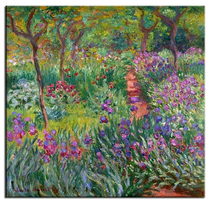 Claude Monet - Irisgarten in Giverny Claude Monet Bilder - Irisgarten in Giverny-30 x 30 cm
