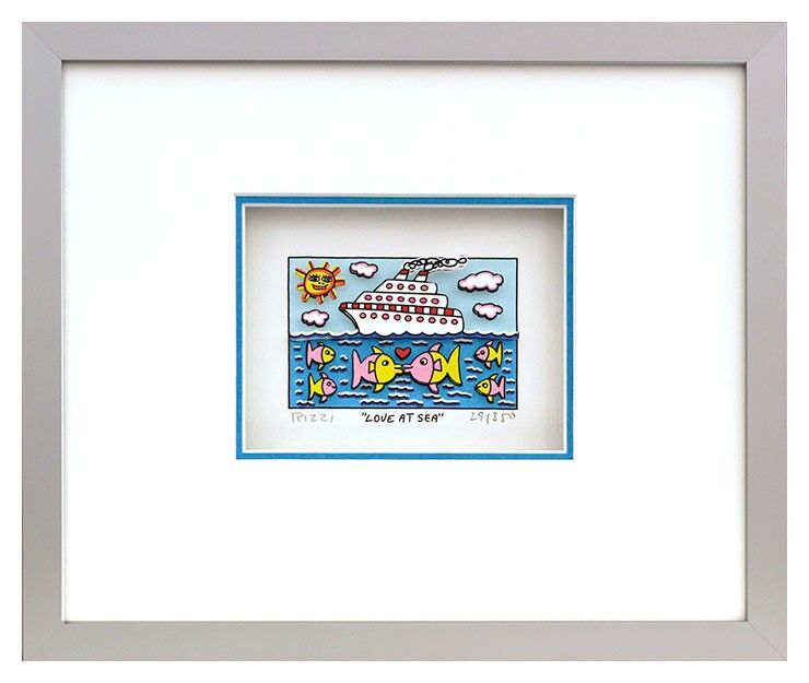 james-rizzi-love-at-sea-gerahmt-kunst-3d james-rizzi-love-at-sea-gerahmt-kunst-3d