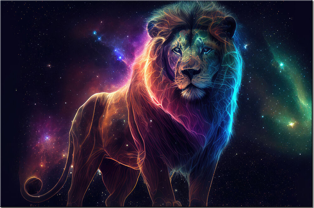 leinwandbild-sternzeichen-loewe