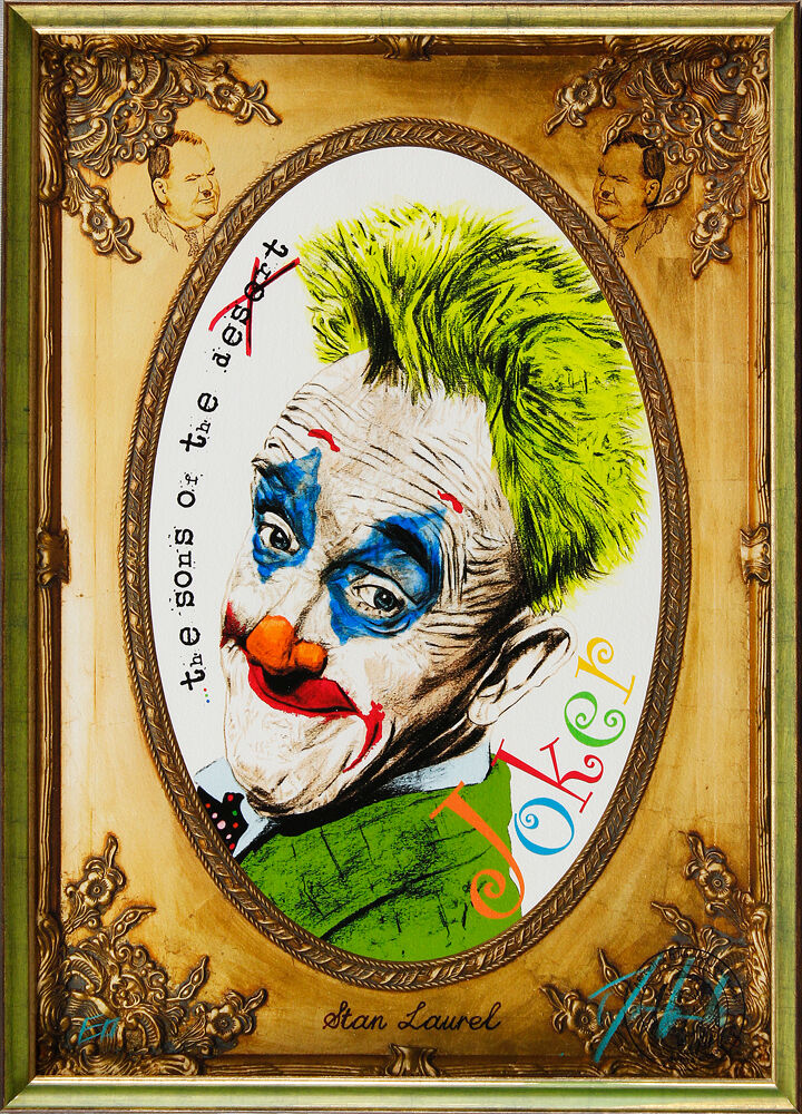 thomas-jankowksi-stan-laurel-als-joker-gerahmt