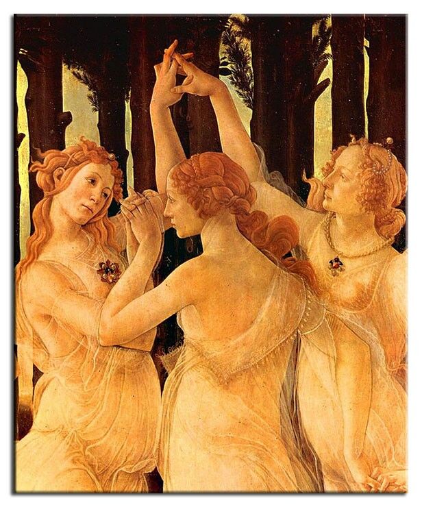Sandro Botticelli - Der Fruehling (Detail) - Drei Grazien