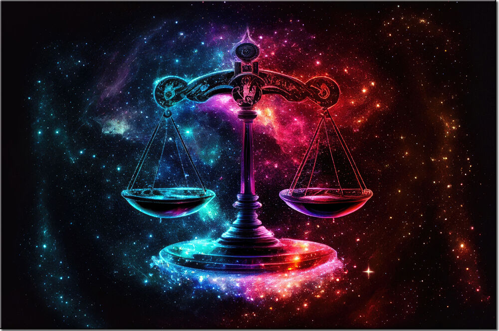 leinwandbild-sternzeichen-waage