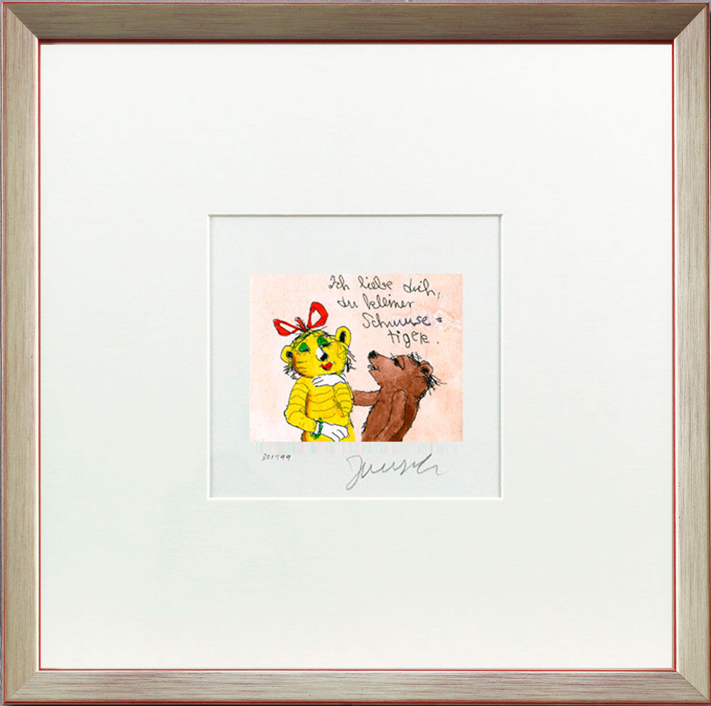 Janosch-ich-liebe-dich-mein-kleiner-schmusetiger-gerahmt