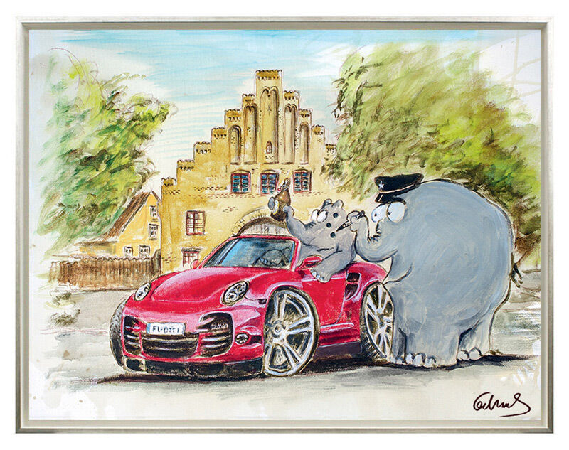 otto-waalkes-flensburg-memories-gerahmt-ottifant-porsche-911