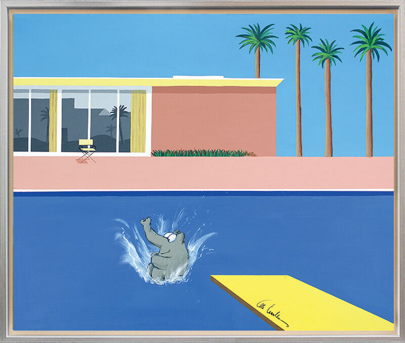 otto-waalkes-big-splash-gerahmt-david-hockney-ottifant otto-waalkes-big-splash-gerahmt-david-hockney-ottifant