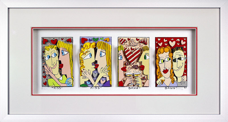 james-rizzi-kiss-kiss-bang-bang-gerahmt-alu-silber james-rizzi-kiss-kiss-bang-bang-gerahmt-alu-silber