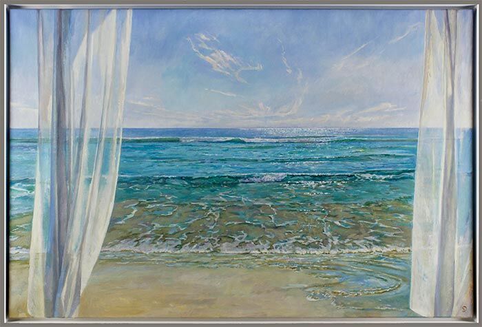 Diego Santos - Ocean Breeze UNIKAT im Schattenfugenrahmen