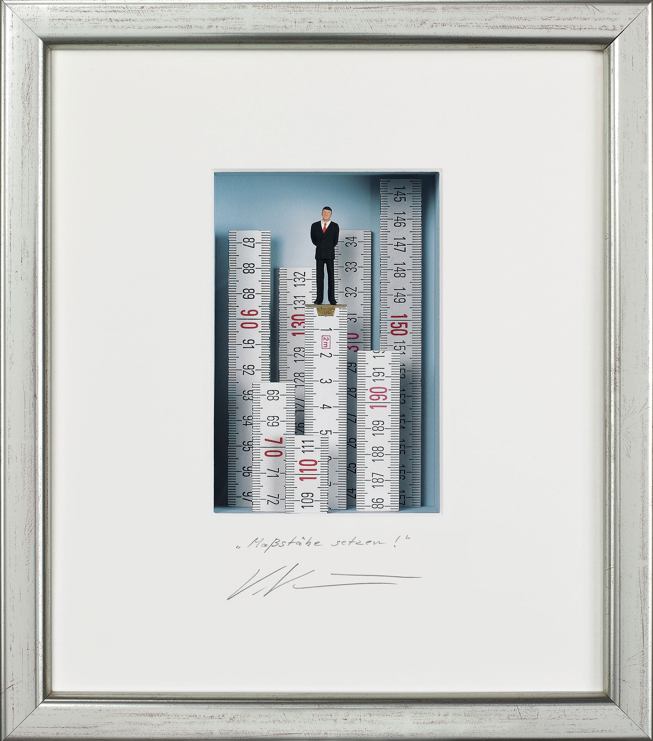 Volker Kühn - Maßstäbe setzen - orig. 3D-Bildobjekt   Volker Kühn - Maßstäbe setzen - orig. 3D-Bildobjekt