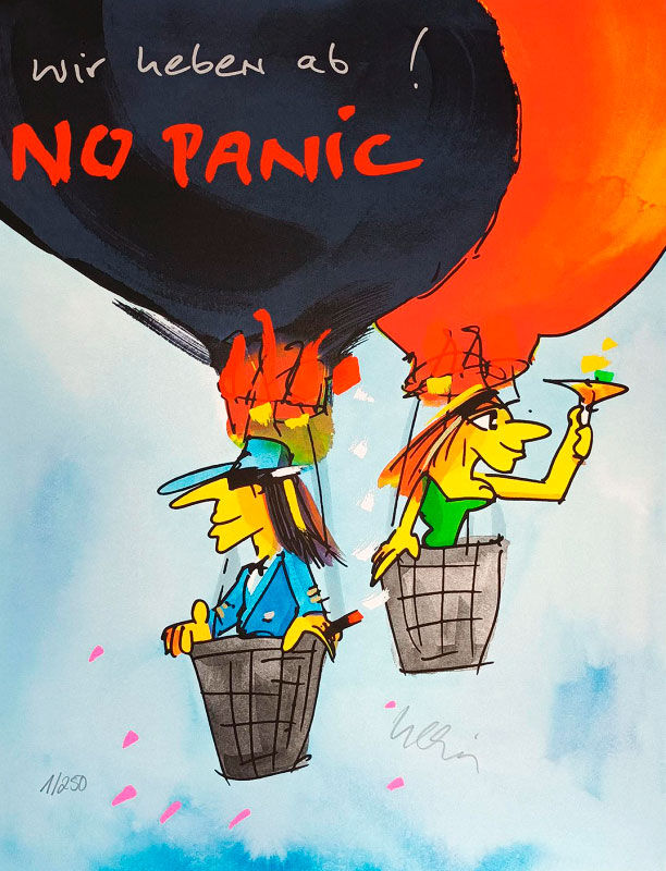 Original Udo Lindenberg Bild " Wir heben ab - no panic"