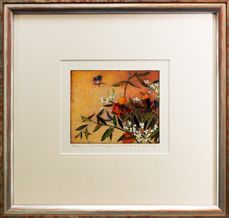 Jutta Votteler - Im Orangenblütenduft - Original Farb-Radierung - limitiert und handsigniert Jutta Votteler - Im Orangenblütenduft - Original Farb-Radierung - limitiert und handsigniert