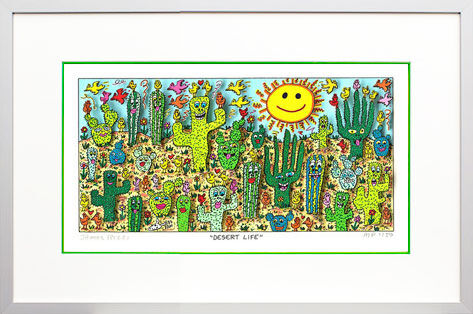 james-rizzi-desert-life-gerahmt-kunst-3d