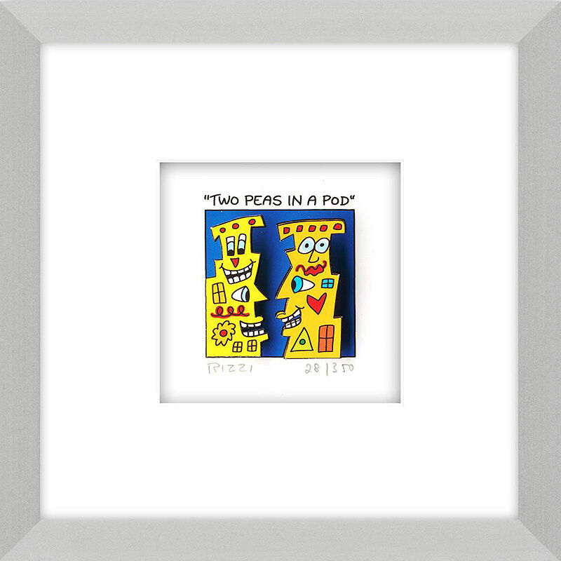 james-rizzi-two-peas-in-a-pod-gerahmt-aluminium-silber james-rizzi-two-peas-in-a-pod-gerahmt-aluminium-silber