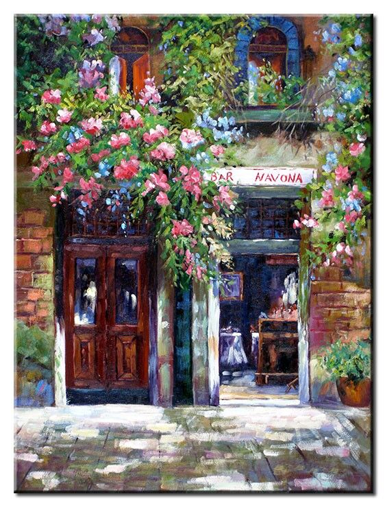 totti-moreno-am-bar-mit-blumen-leinwandbild totti-moreno-am-bar-mit-blumen-leinwandbild