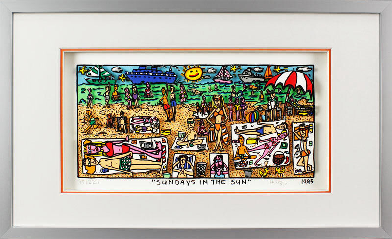 James Rizzi Bilder - SUNDAYS IN THE SUN - HANDSIGNIERT 