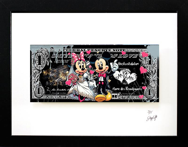 skyyloft-mr-and-mrs-mickey-mouse-love-dollar-chrome-gerahmt