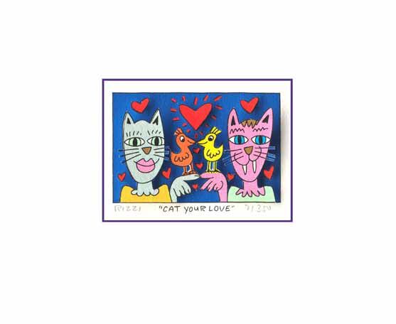 james-rizzi-cat-your-love-violett-ungerahmt