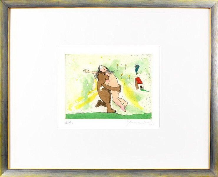 janosch-der-baer-wiegt-nicht-schwer-gerahmt-kunst-radierung janosch-der-baer-wiegt-nicht-schwer-gerahmt-kunst-radierung