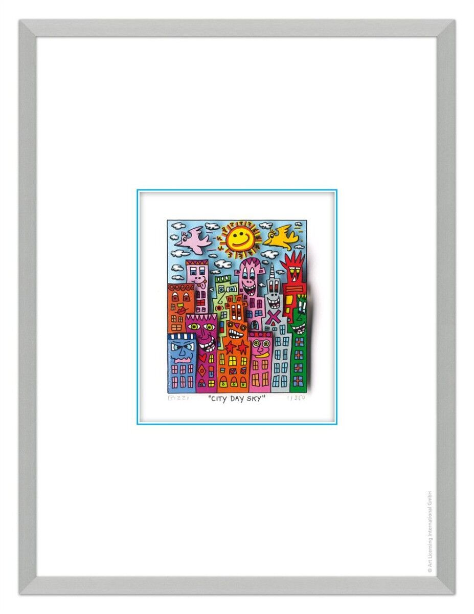 james-rizzi-city-day-sky-gerahmt-kunst-3d james-rizzi-city-day-sky-gerahmt-kunst-3d