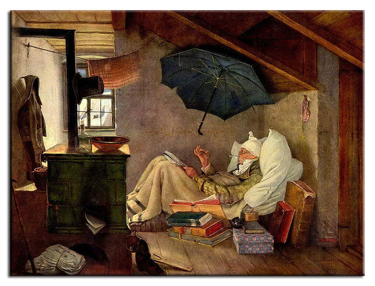 Carl Spitzweg Bilder - Der arme Poet