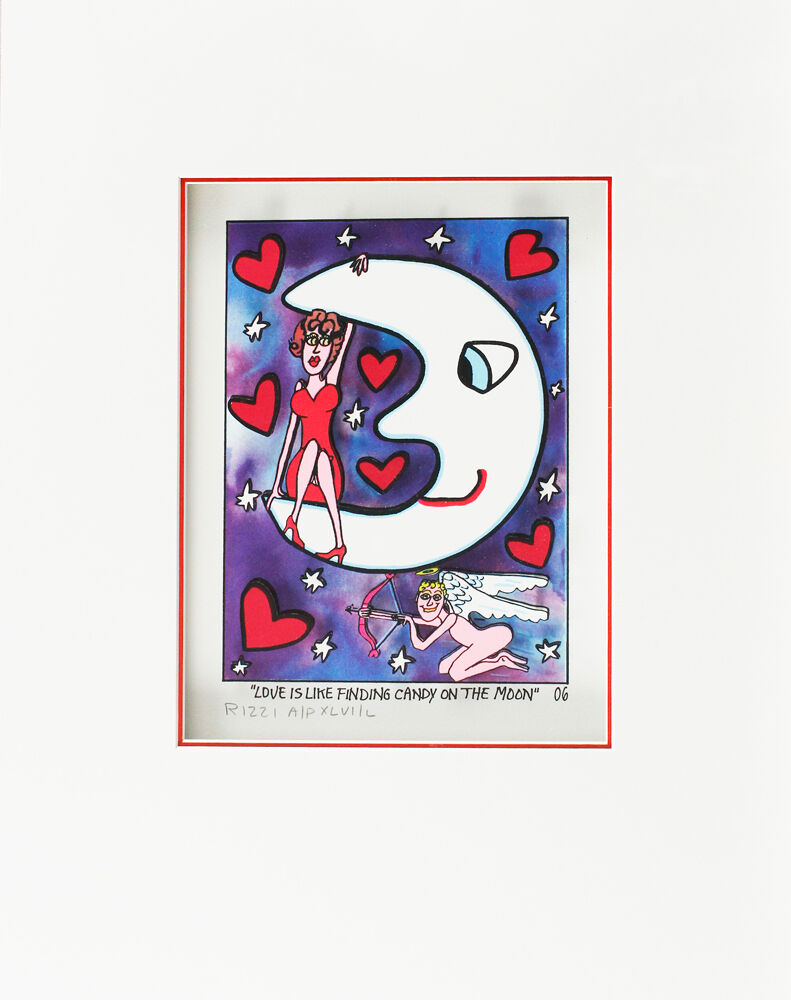 james-rizzi-love-is-like-finding-candy-on-the-moon-ungerahmt
