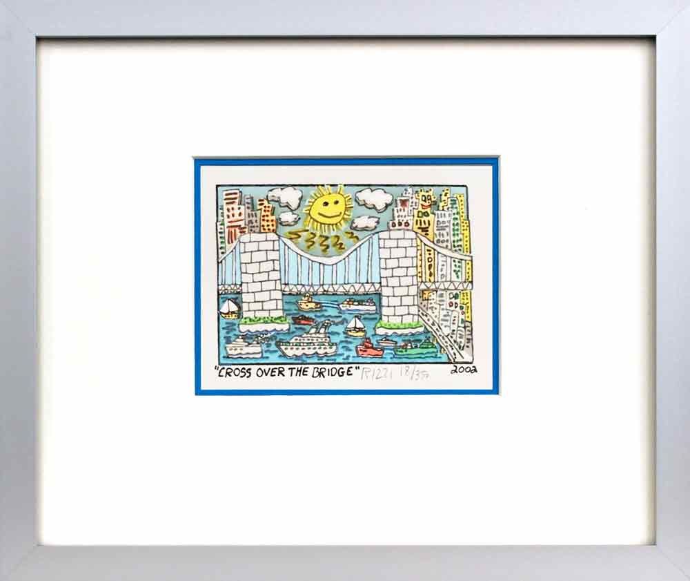james-rizzi-cross-over-the-bridge-handsigniert-gerahmt