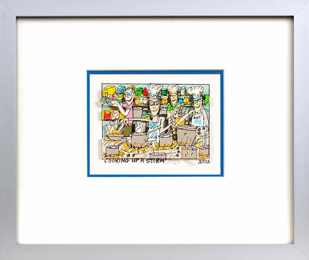 james-rizzi-cooking-up-a-storm-handsigniert-gerahmt