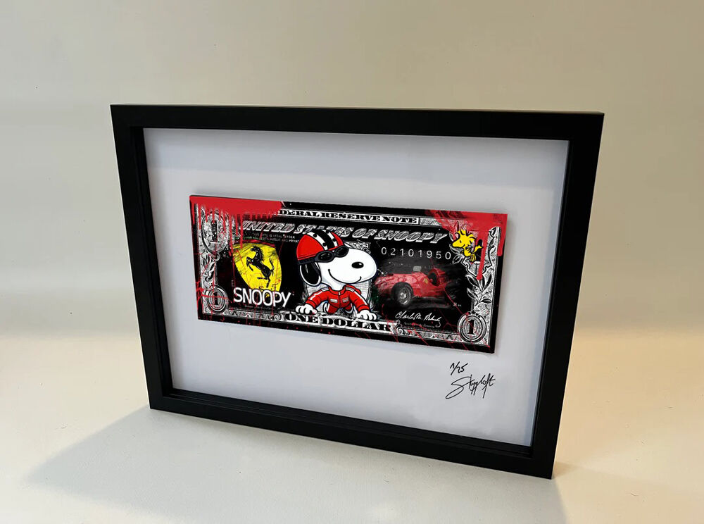 skyyloft-racing-snoopy-dollar-gerahmt
