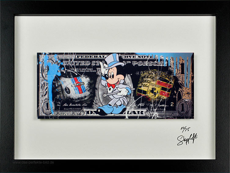 SKYYLOFT - Porsche Micky Dollar - Bild mit Museumsglas und Bilderrahmen  SKYYLOFT - Porsche Micky Dollar - Bild mit Museumsglas und Bilderrahmen