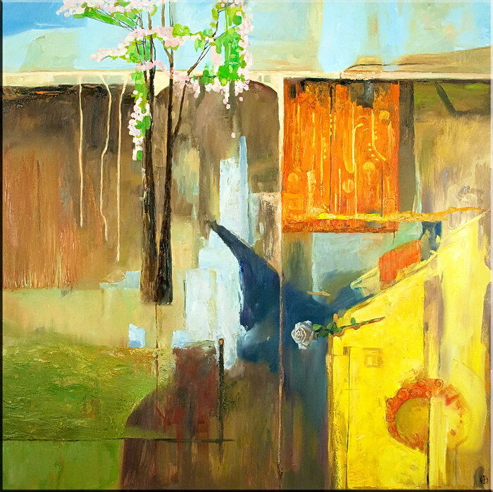Leinwandbild Frühling, Anton Baecker