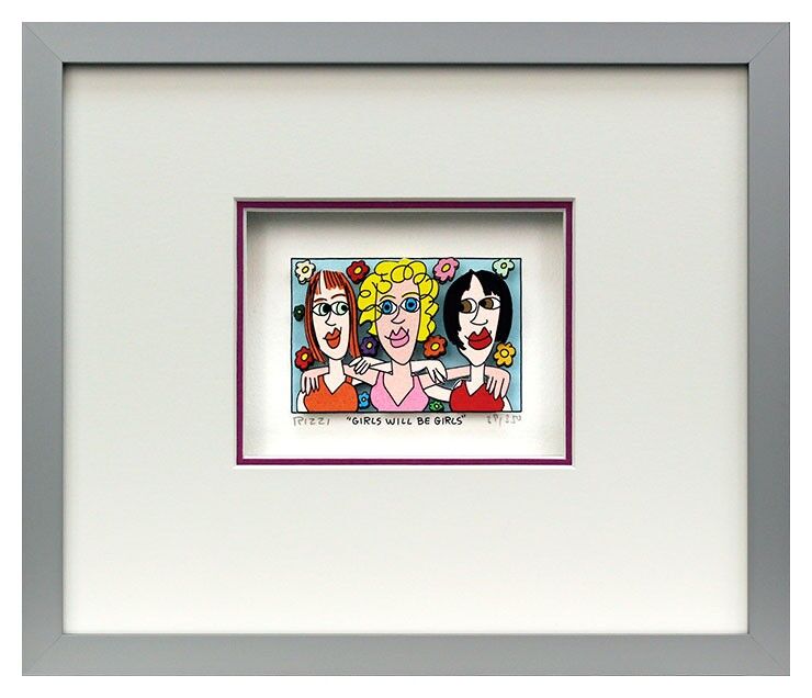 james-rizzi-girls-will-be-girls-gerahmt-kunst-3d