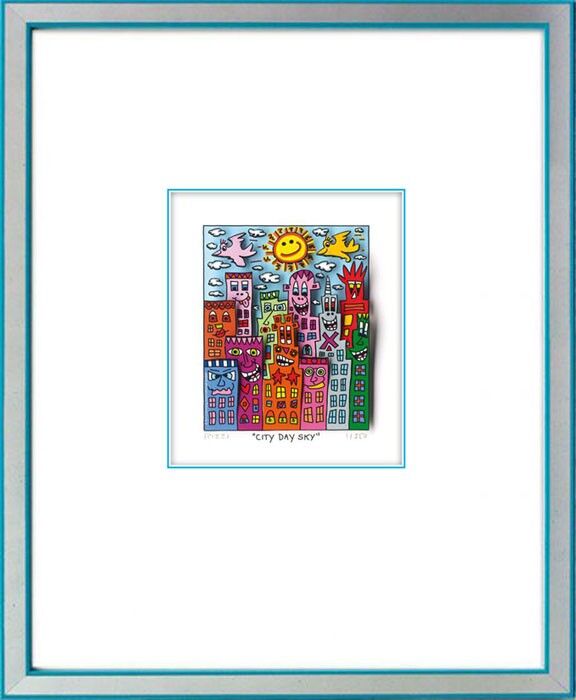 james-rizzi-city-day-sky-gerahmt-kunst-3d