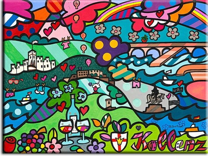 Bettina Breitkopf Collage I love Koblenz Bettina Breitkopf Pop Art Koblenz Collage - Charming Koblenz