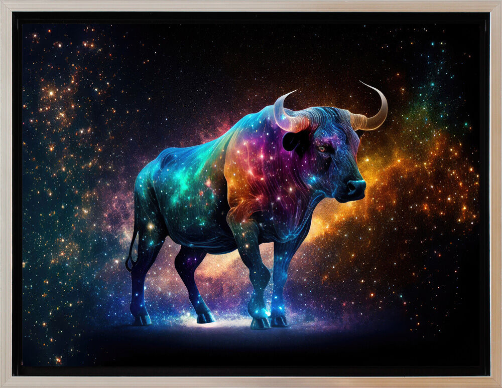 Schattenfuge-stier-schwarz-silber