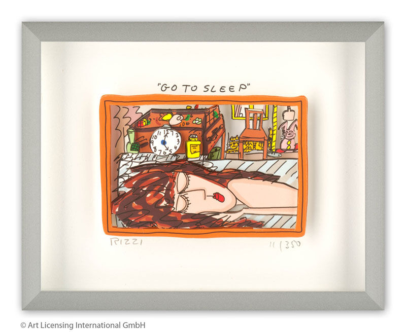 james-rizzi-go-to-sleep-gerahmt-kunst-3d james-rizzi-go-to-sleep-gerahmt-kunst-3d