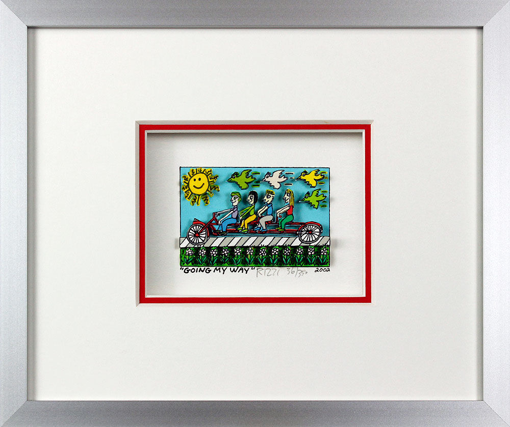 james-rizzi-going-my-way-gerahmt-alu