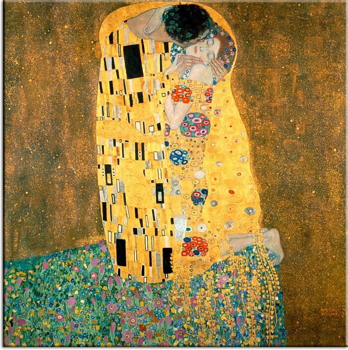 Leinwandbild Klimt Kuss  Gustav Klimt Bilder - Der Kuss