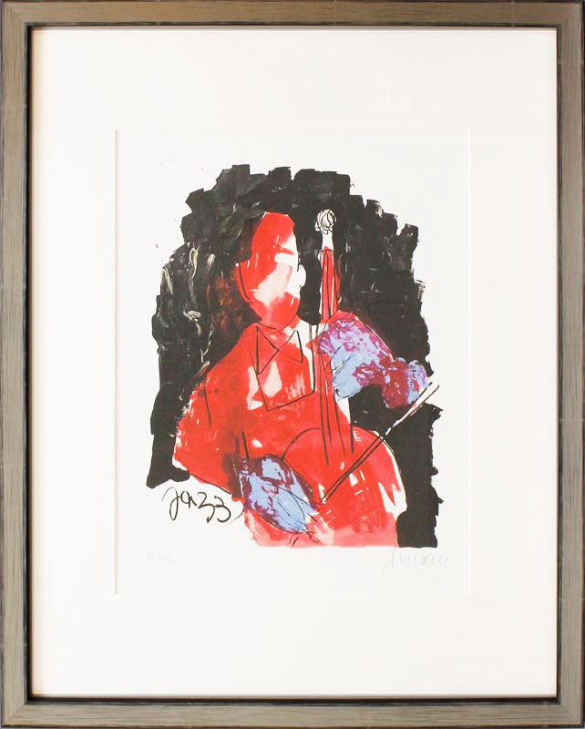 armin-mueller-stahl-bassist-in-rot-gerahmt-kunst-art