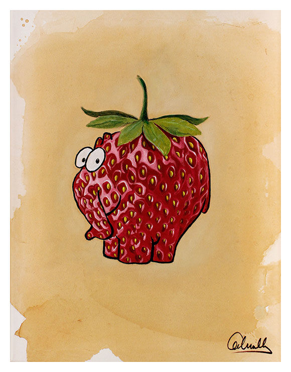 otto-waalkes-schtrohbärri-ungerahmt-ottifant otto-waalkes-schtrohbärri-ungerahmt-ottifant