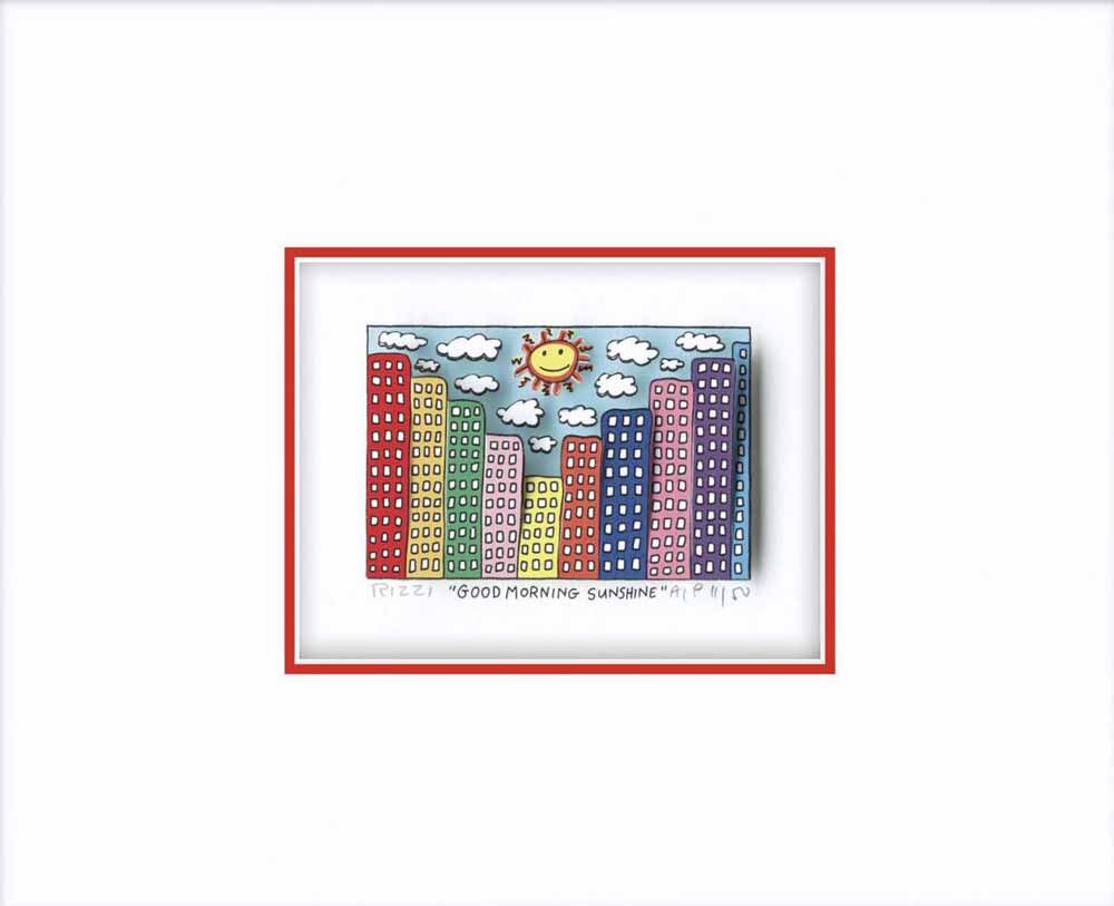 James Rizzi - GOOD MORNING SUNSHINE - Original 3D Bild drucksigniert  