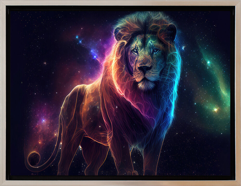 Schattenfuge-loewe-schwarz-silber