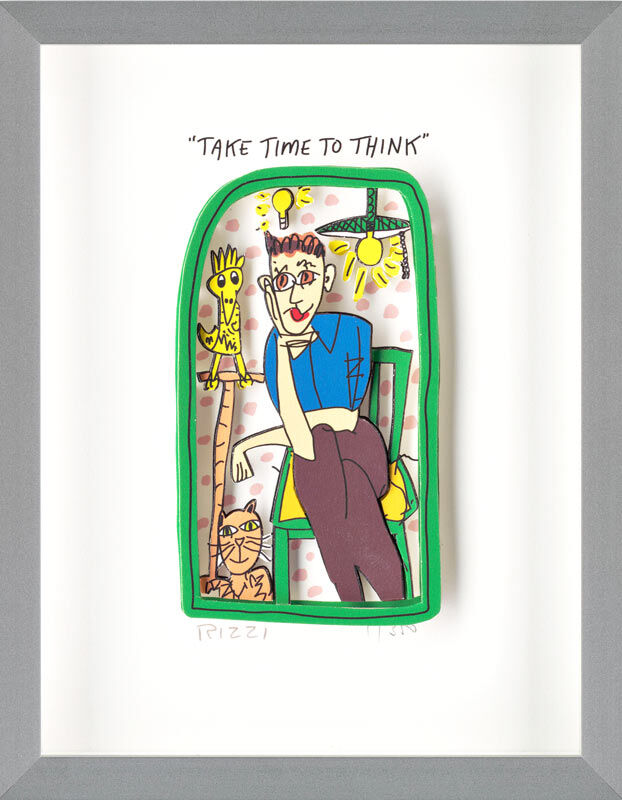 james-rizzi-take-time-to-think-gerahmt