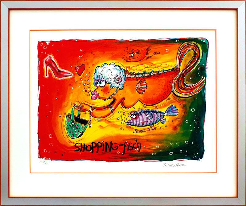 frank-zander-shopping-fisch-gerahmt-kunst-art frank-zander-shopping-fisch-gerahmt-kunst-art