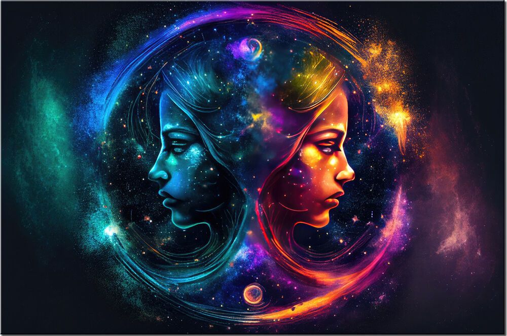 leinwandbild-sternzeichen-zwillinge