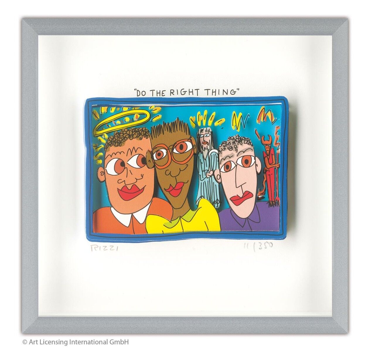 james-rizzi-do-the-right-thing-gerahmt-kunst-3d james-rizzi-do-the-right-thing-gerahmt-kunst-3d