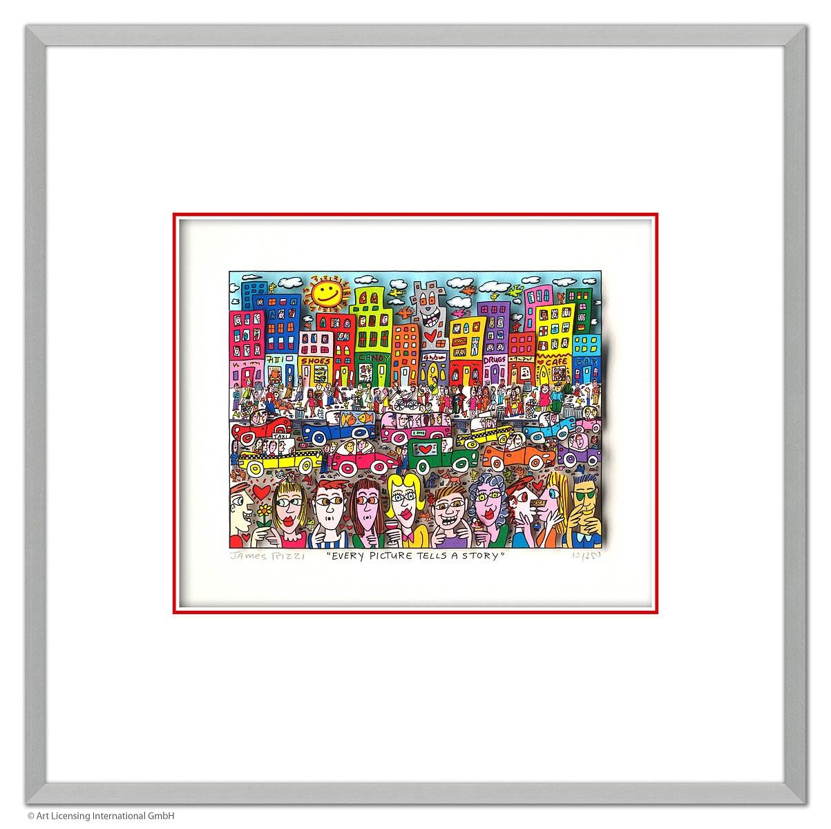 james-rizzi-every-picture-tells-a-story-gerahmt-kunst-3d james-rizzi-every-picture-tells-a-story-gerahmt-kunst-3d