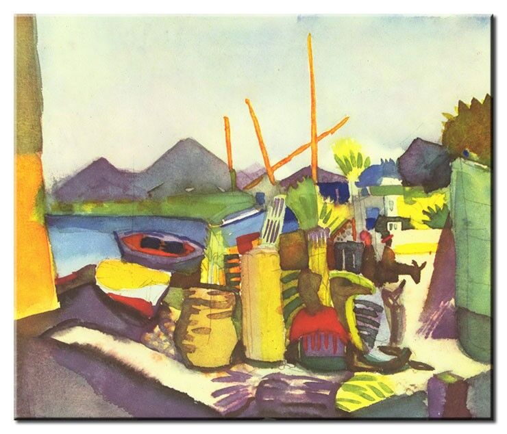 Leinwandbild August Macke - Landschaft bei Hammamet