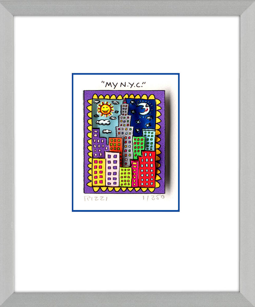 james-rizzi-my-n-y-c-blaues-PP-rahmen-silber-alu